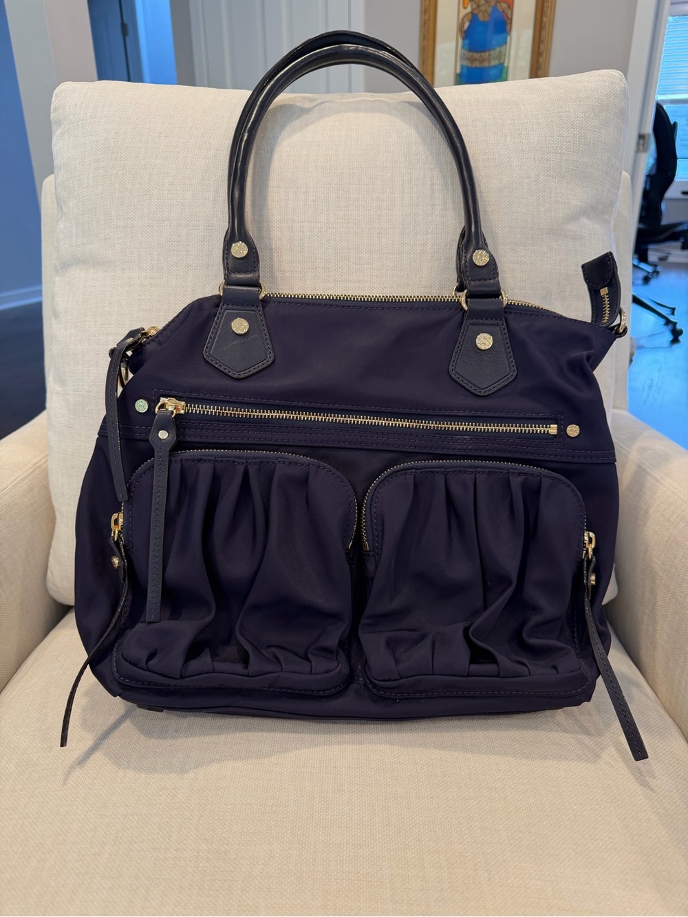 Navy Women's Top-Handle Tote Bag